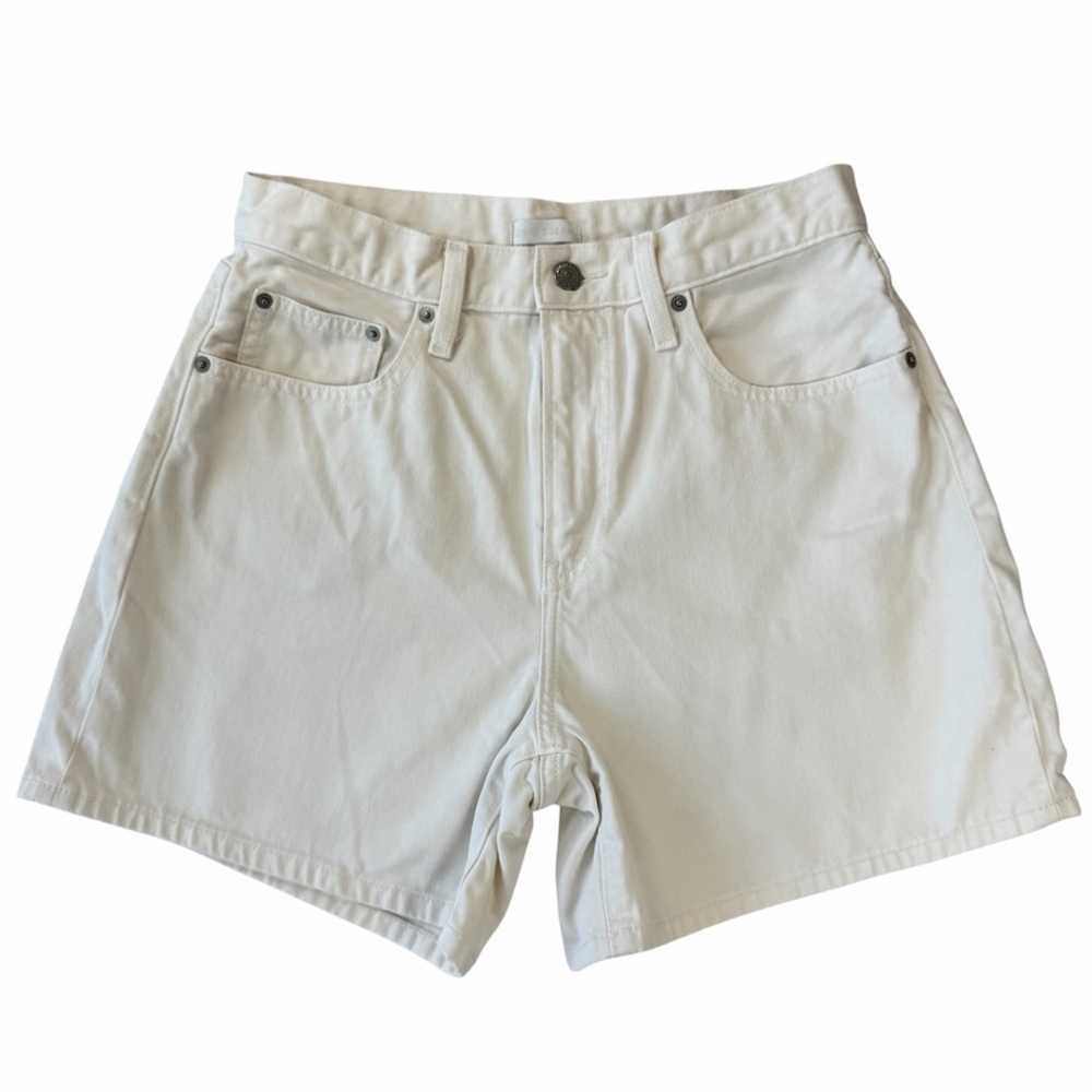 Uniqlo Women's White High Waist 5” Denim Shorts size 26